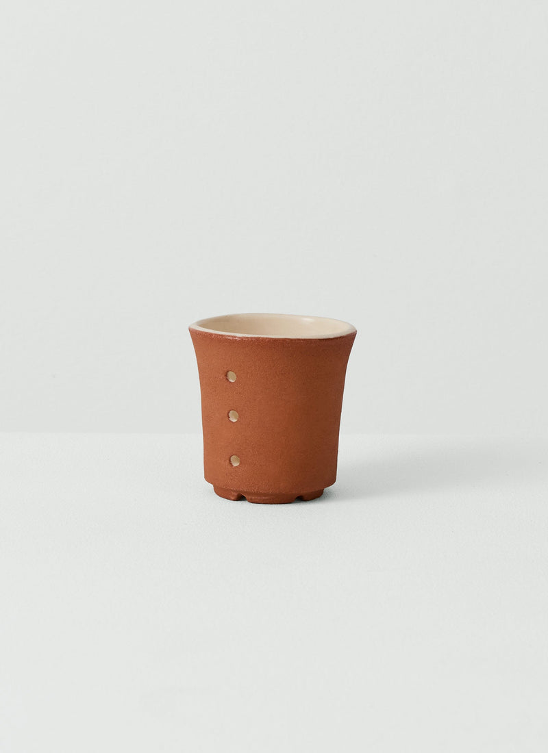 Willow Pottery Kitchen Tidy Pot | Terracotta/Ecru