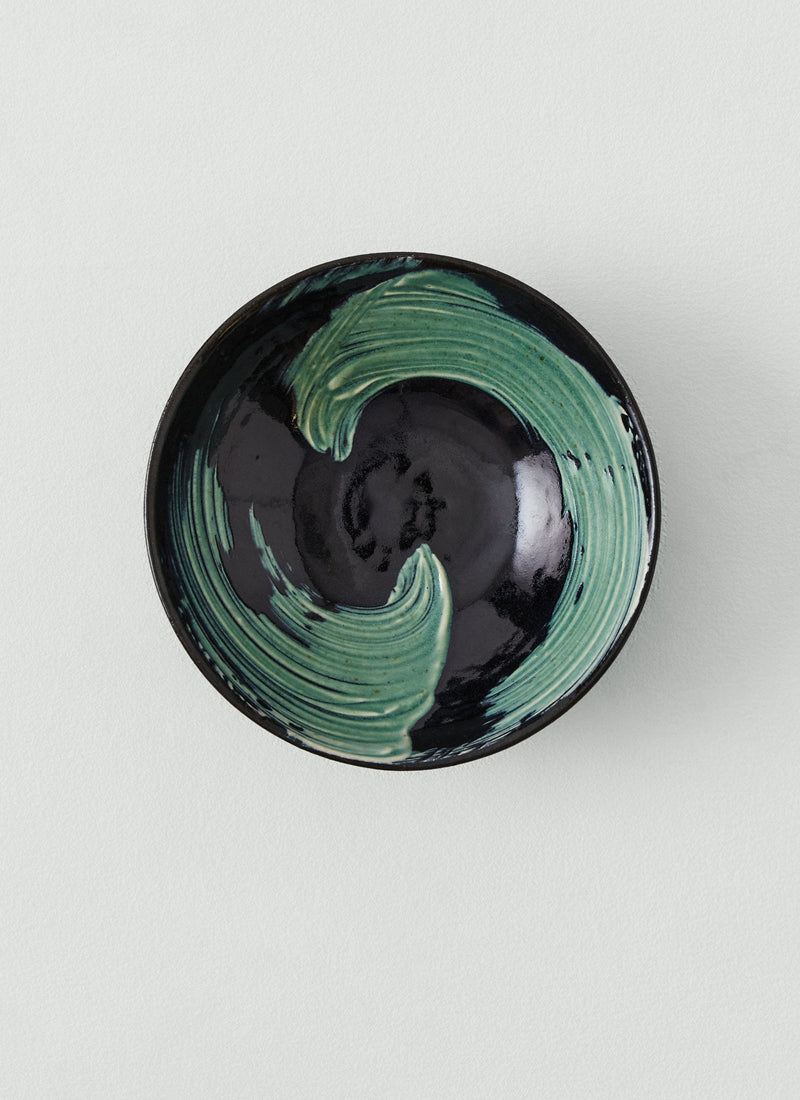 US Kat Wheeler Slipware Bowl | Ink/Dove