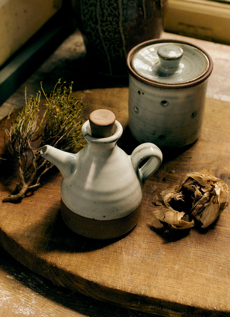 Leach Pottery Oil Pourer | Blue Nuka