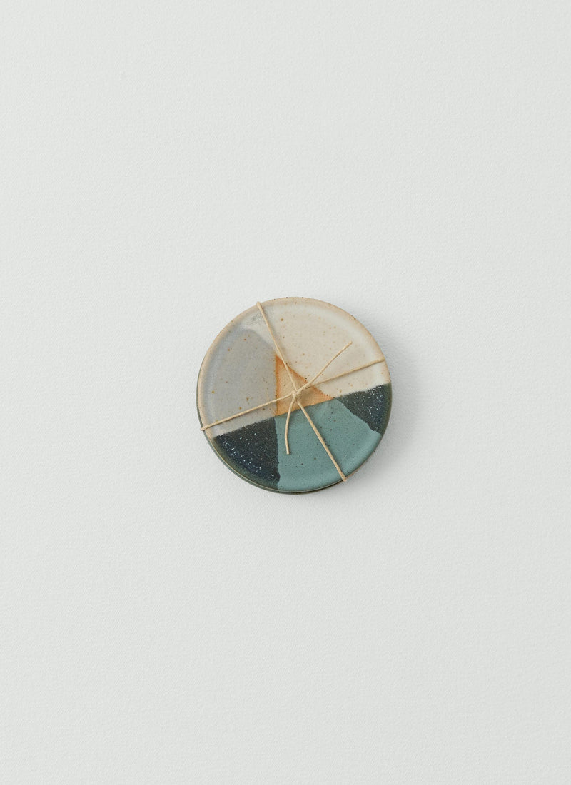 Liz Vidal Dipped Coaster Set | Jade/Grey