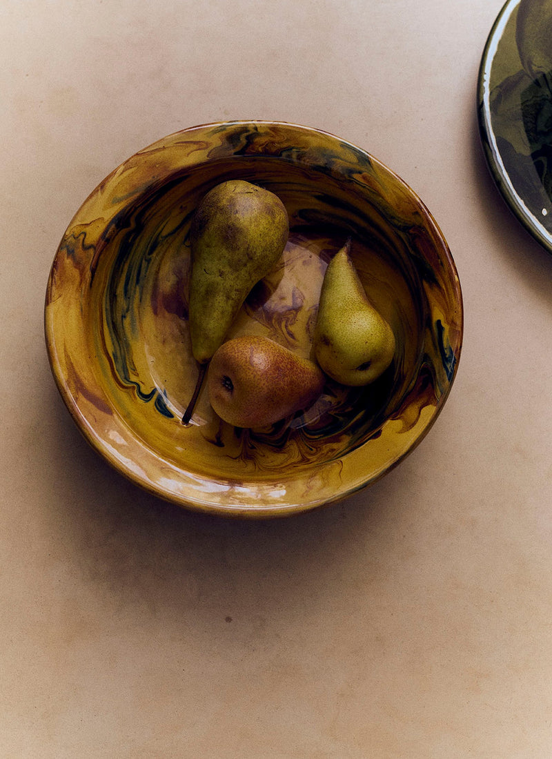 Poterie Barbotine Marbled Deep Bowl | Honey