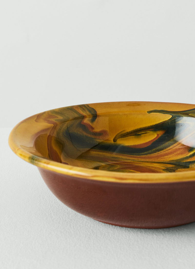 Poterie Barbotine Marbled Deep Bowl | Honey