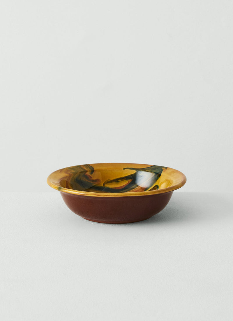 Poterie Barbotine Marbled Deep Bowl | Honey