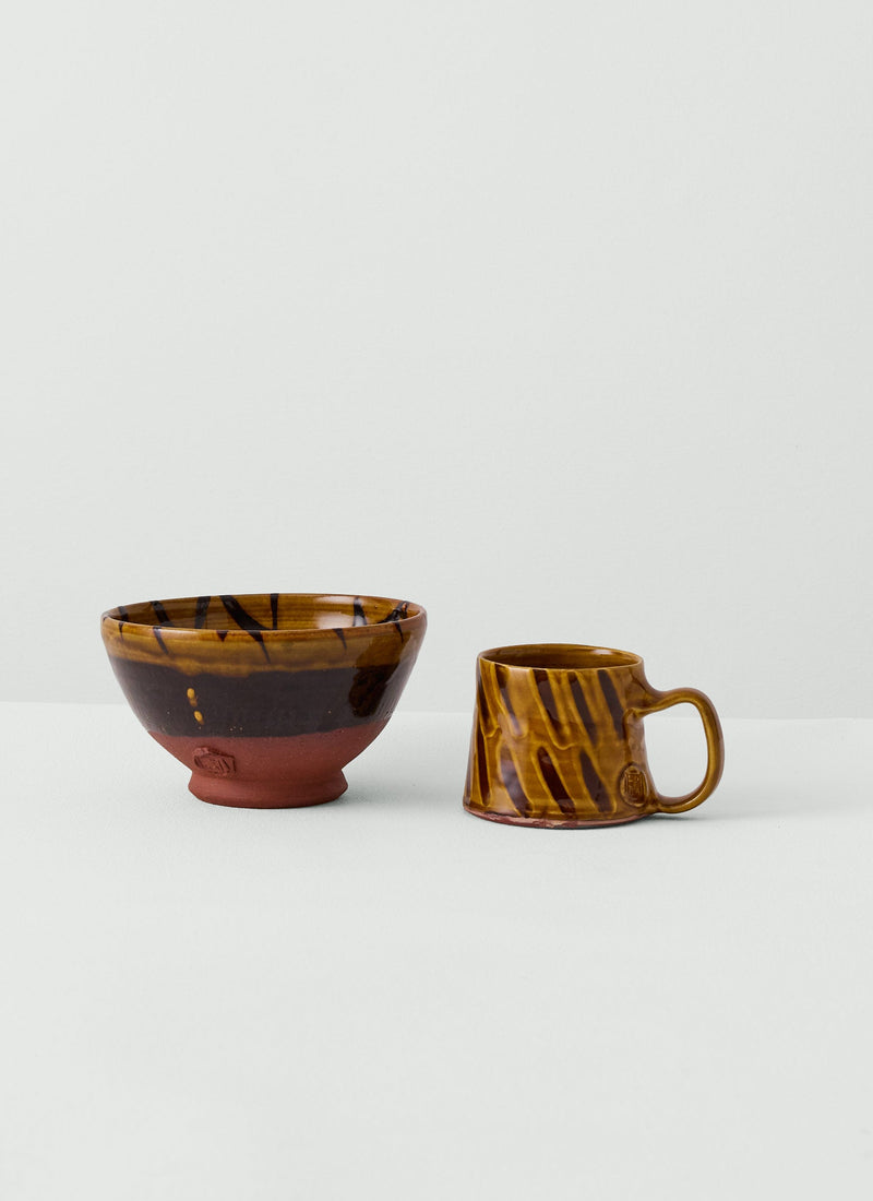 Erica Taylor Low Slipware Mug | Honey