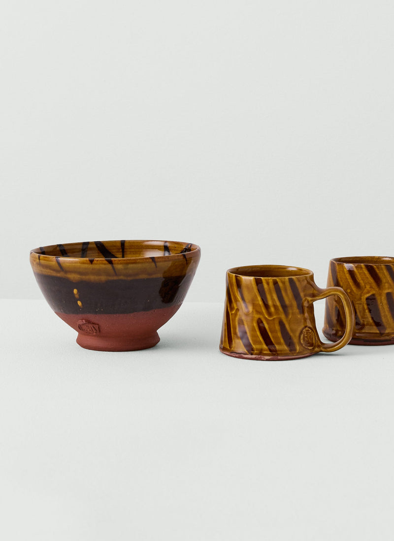 Erica Taylor Low Slipware Mug | Honey