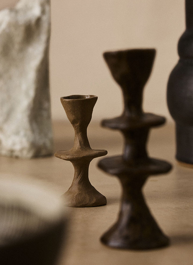 New Talk Studios Small Candlestick | Clay