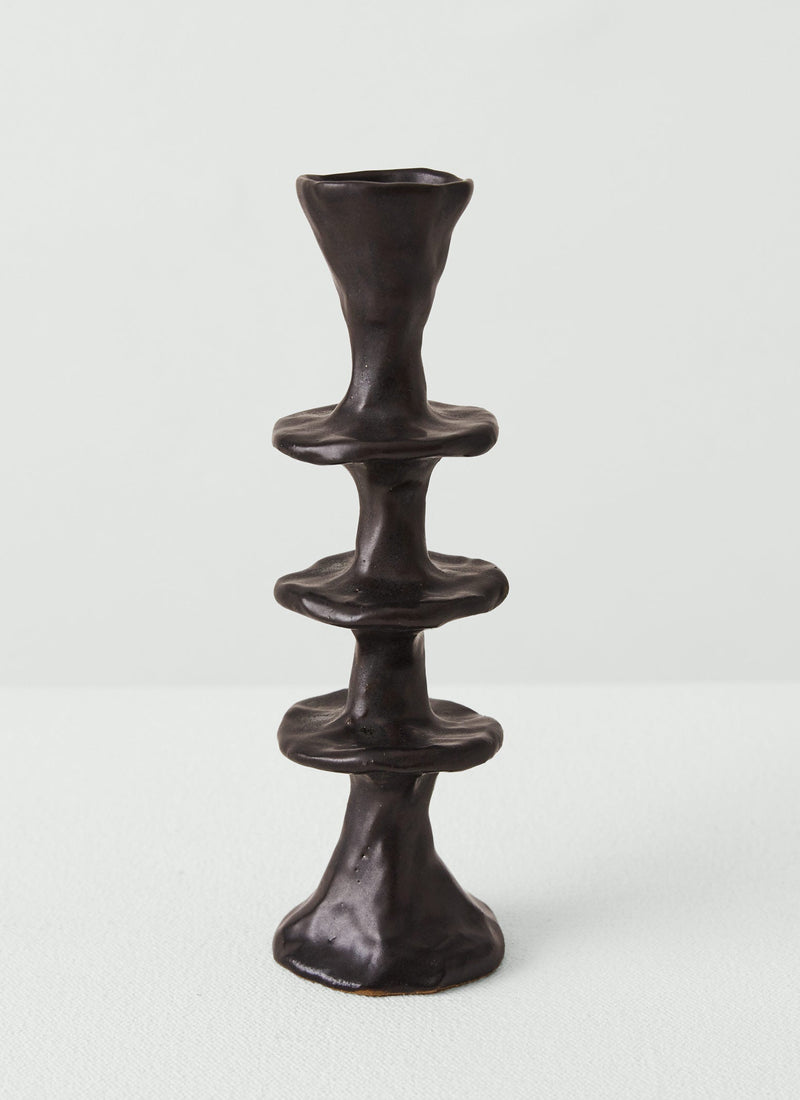 New Talk Studios Large Candlestick | Black