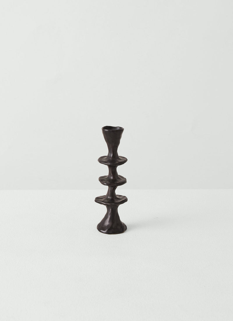 New Talk Studios Large Candlestick | Black