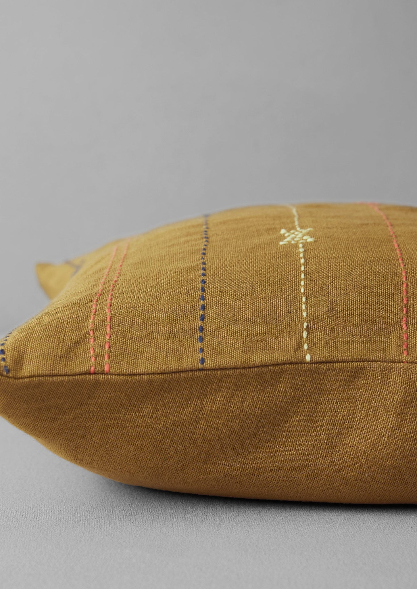 Basri Hand Embroidered Pillow Cover | Olive