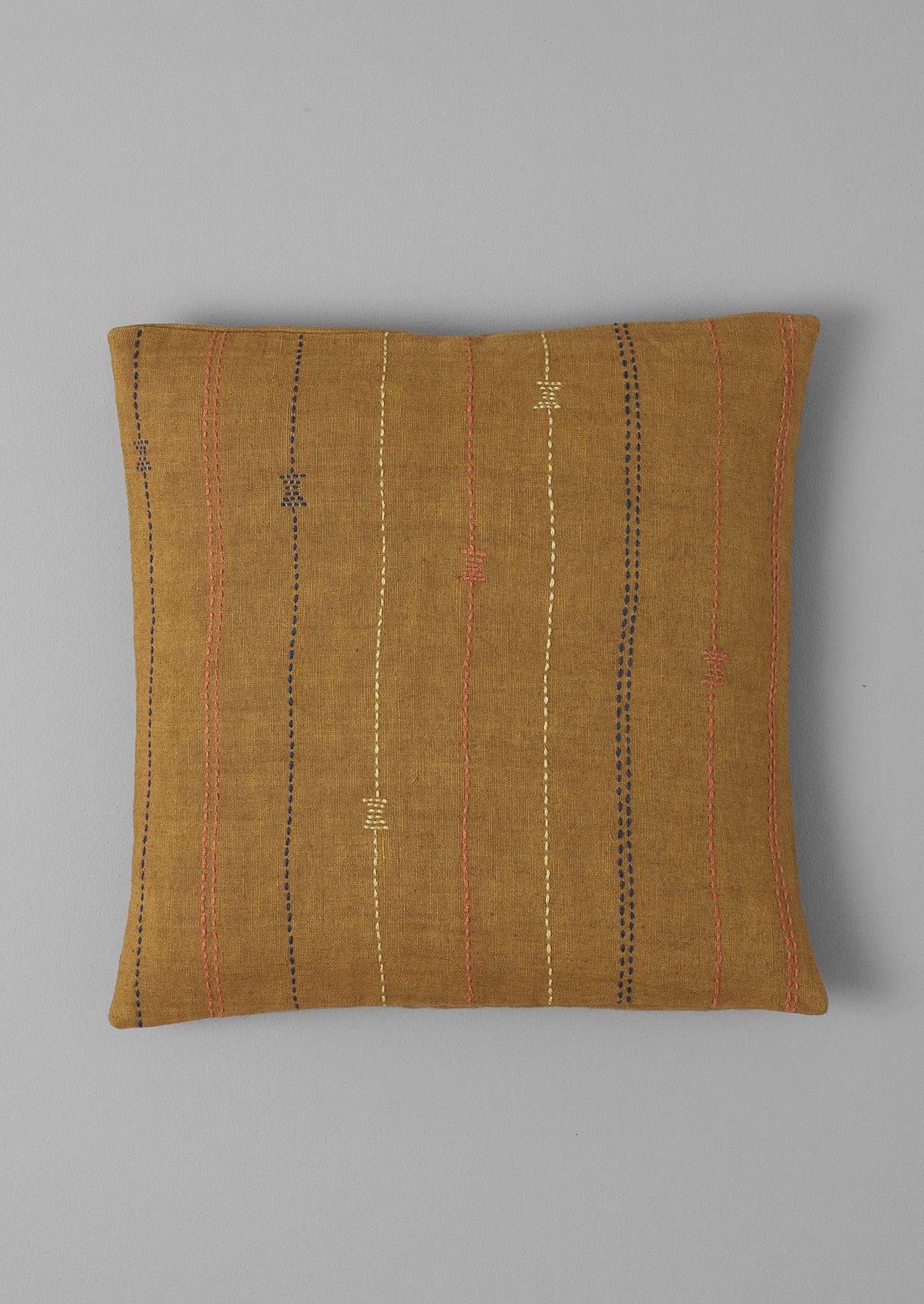 Basri Hand Embroidered Pillow Cover | Olive