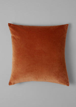 Square Velvet Pillow Cover | Soft Ginger/Natural