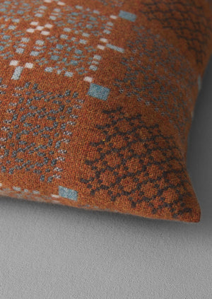 Melin Tregwynt Pillow Cover | Rust/Topaz