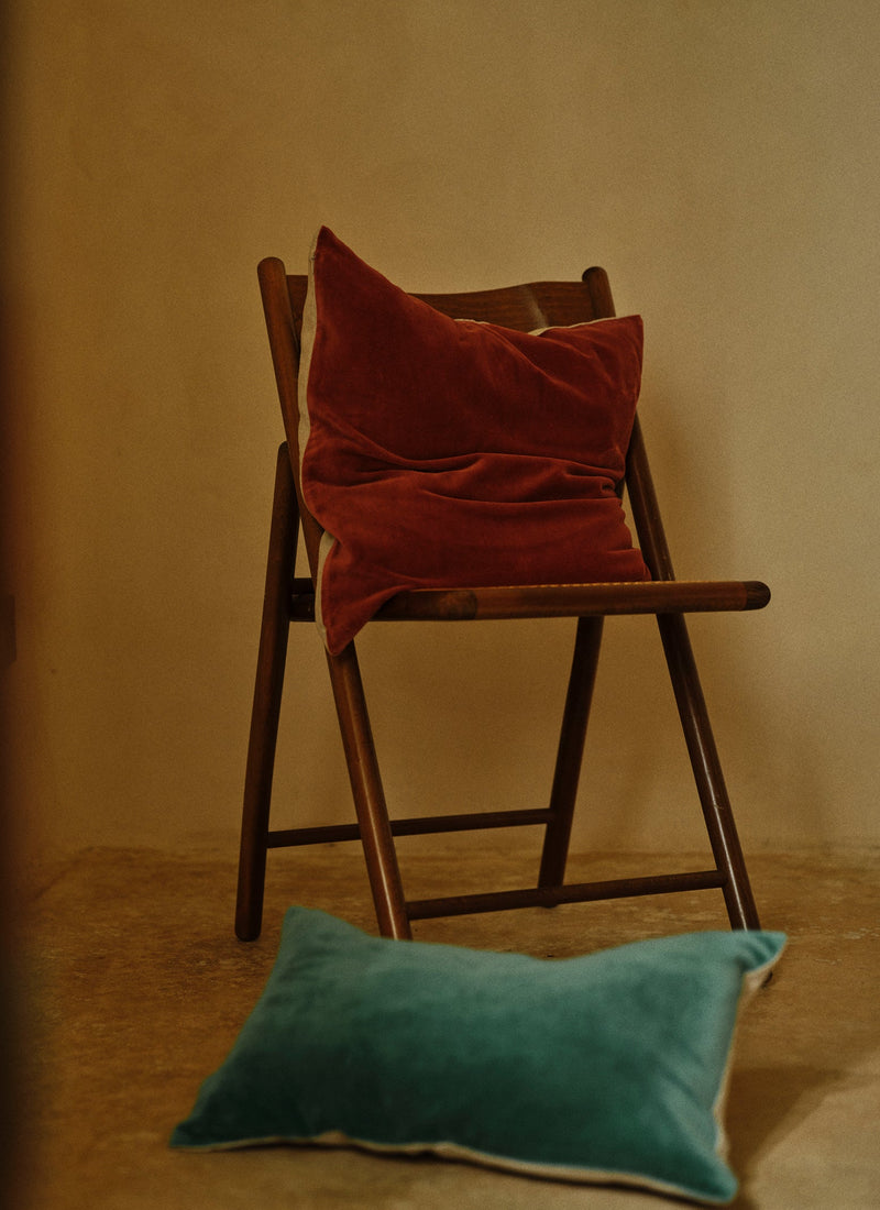 Square Velvet Pillow Cover | Raspberry