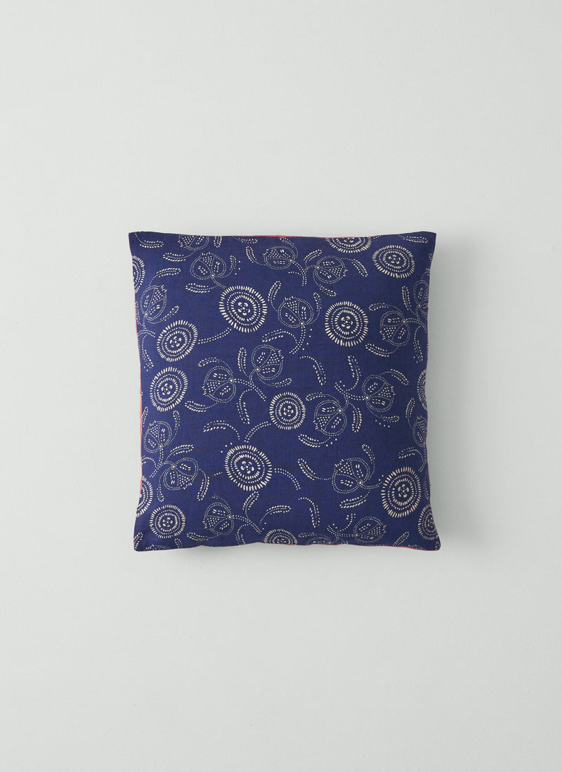 Pomegranate Print Pillow Cover | Indigo Blue/Ecru