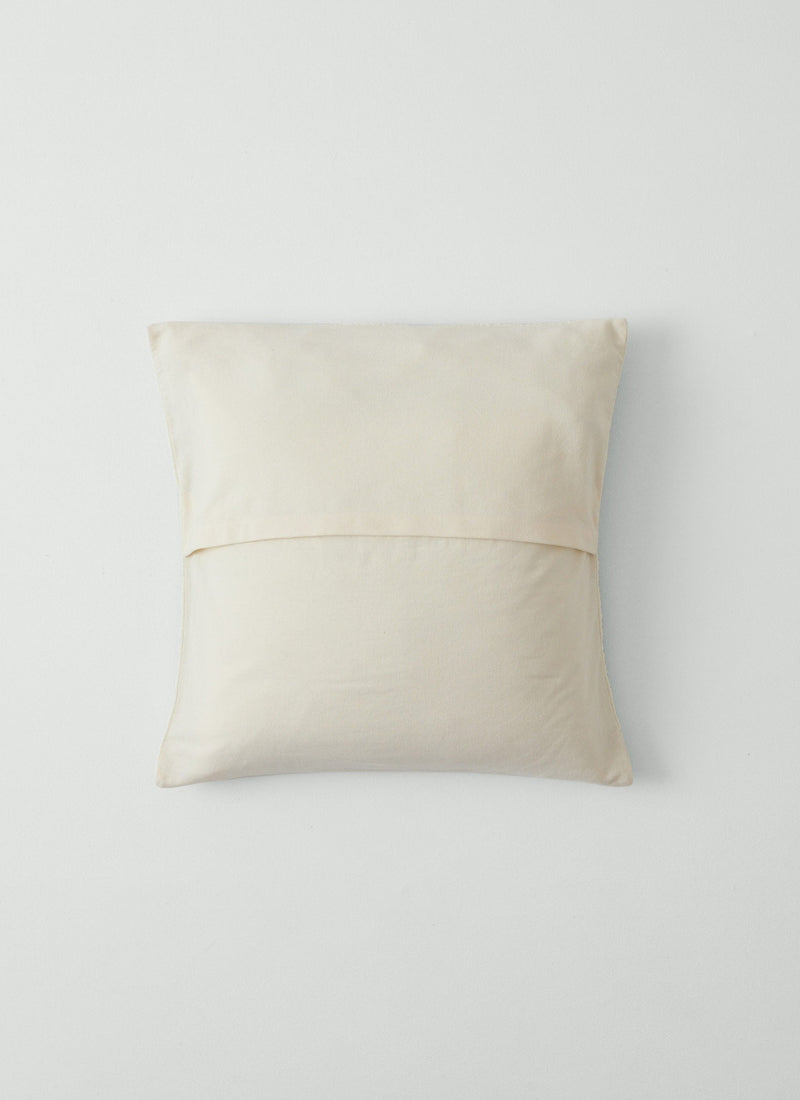 Lattice Patchwork Pillow Cover | Ecru/Aegean Blue