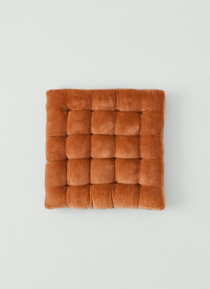Velvet Seat Pad | Washed Coral/Nutmeg