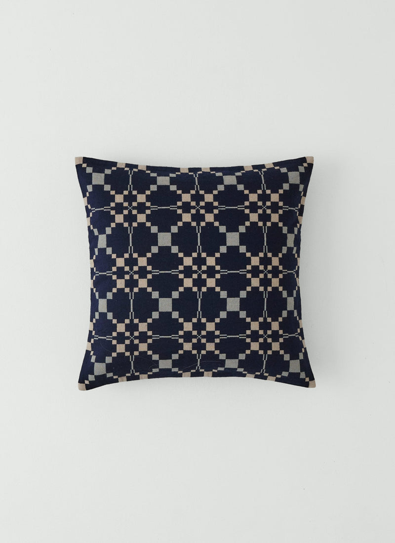 Lattice Cloth Pillow Cover | Indigo
