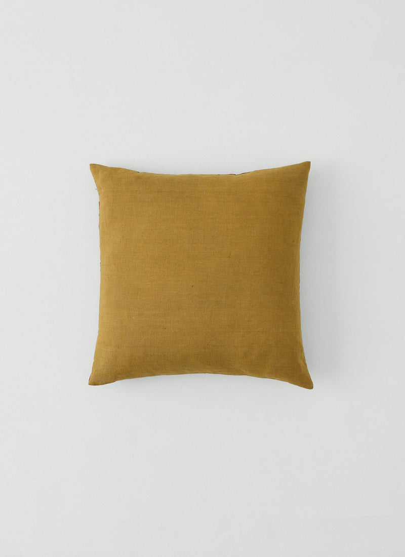 Peggy Angus Small Damask Block Print Pillow Cover | Terracotta/Mulberry
