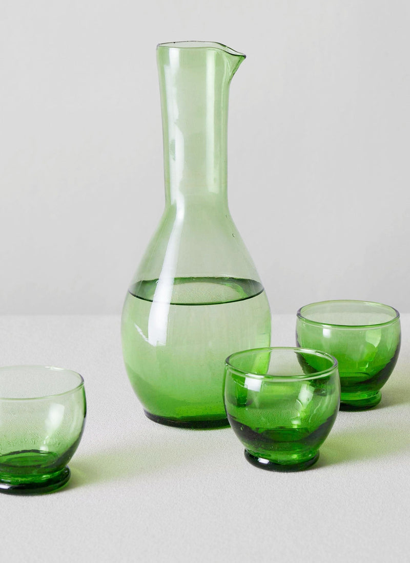Rounded Moroccan Glasses Set | Green