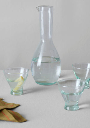 Mini Fluted Moroccan Glasses Set | Clear