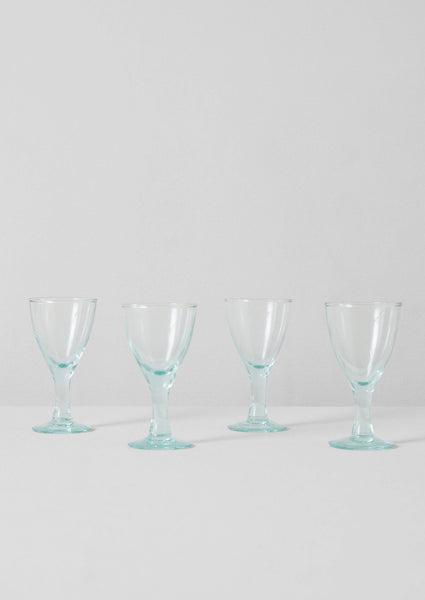 Recycled Bolivian Wine Glasses Set | Clear
