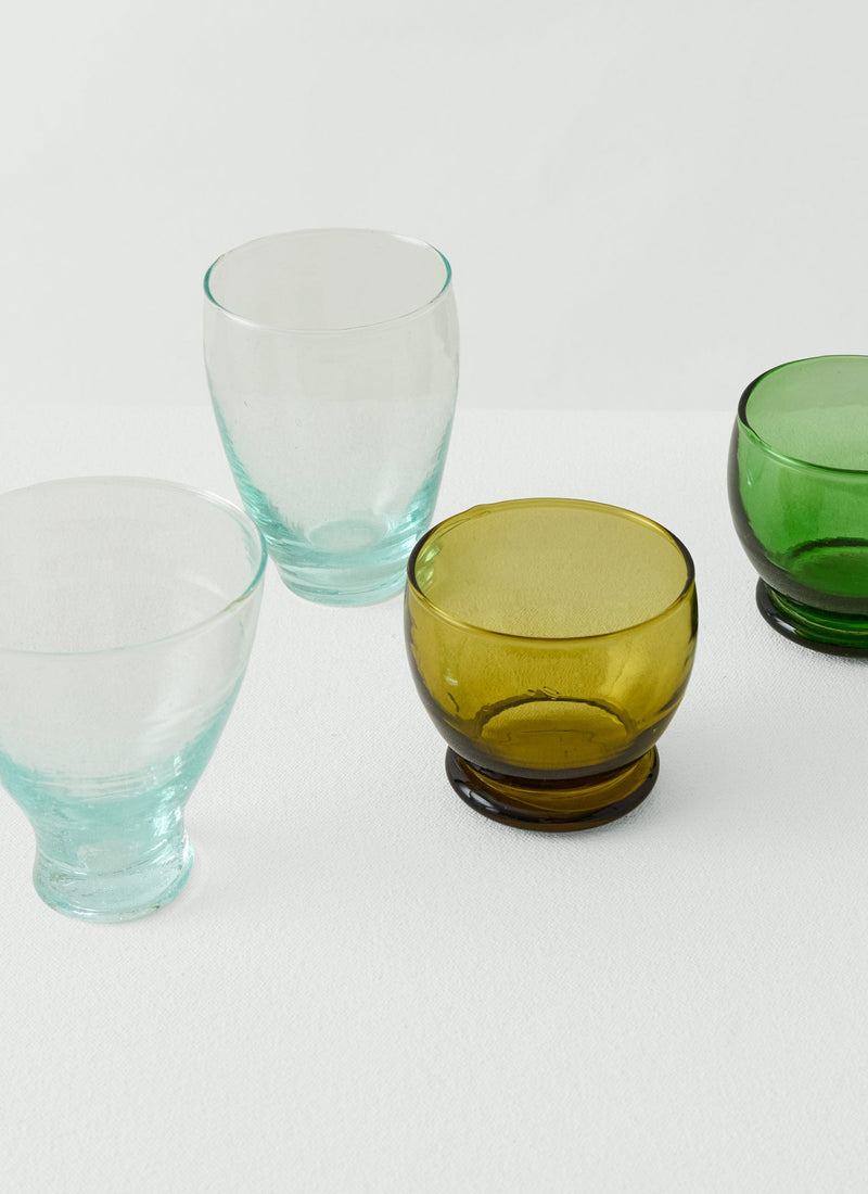 Rounded Moroccan Glasses Set | Amber