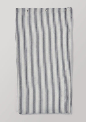 Organic Pyjama Stripe Shower Curtain | Navy/Ecru