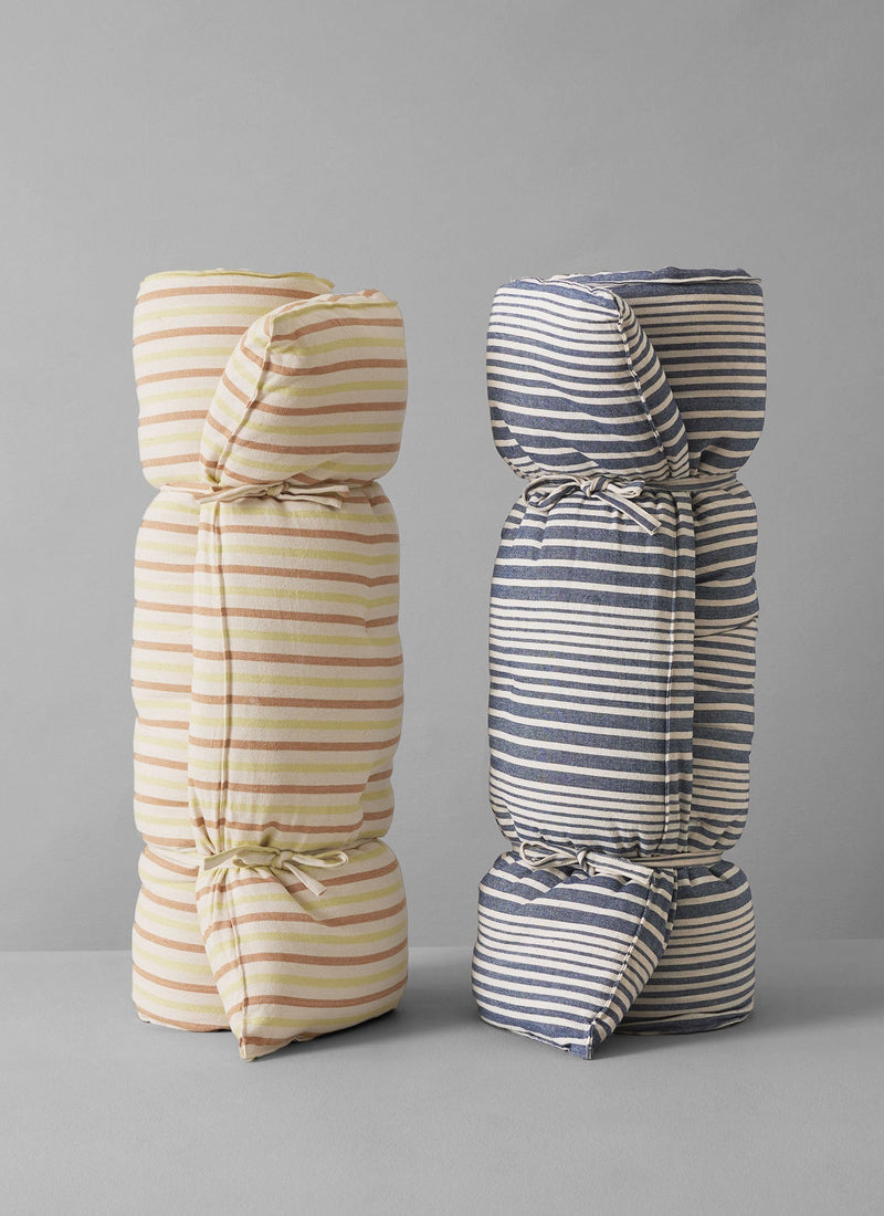 Hand Woven Stripe Summer Mattress | Ecru/Washed Lime