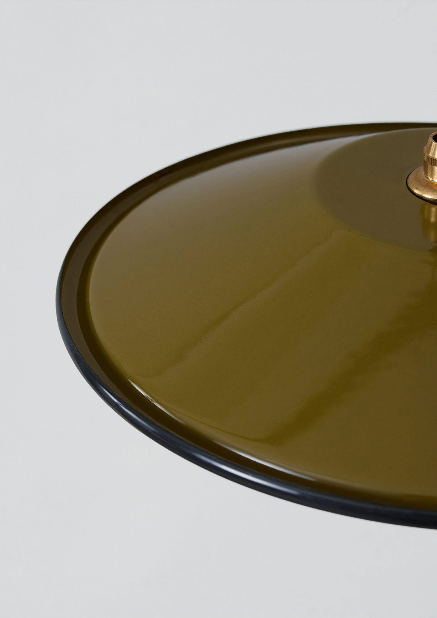 Enamel Pendant Lamp Shade | Olive