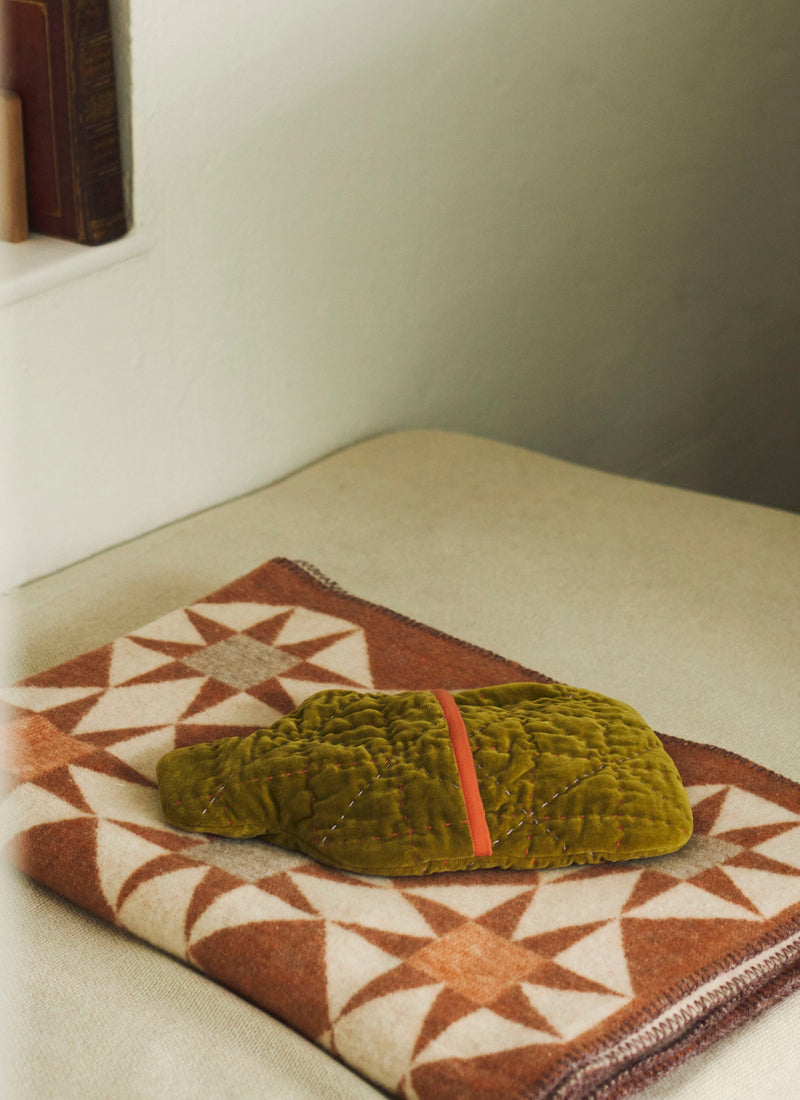 Quilted Velvet Hot Water Bottle Cover | Pomelo