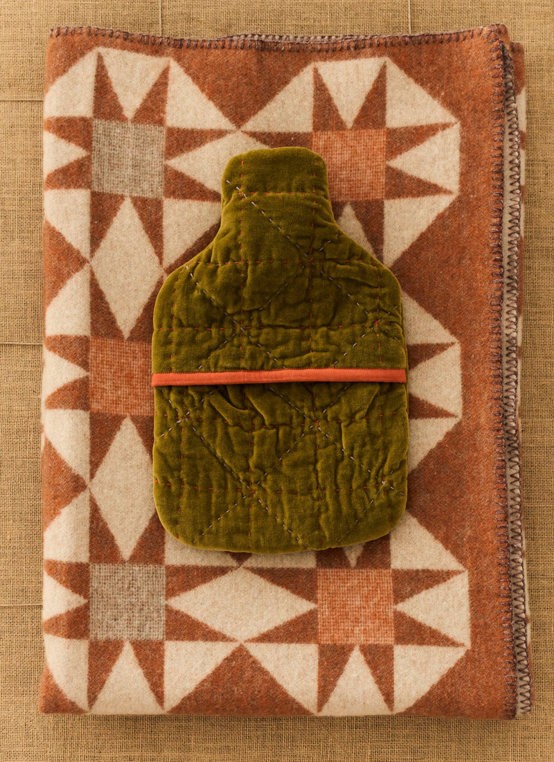 Quilted Velvet Hot Water Bottle Cover | Pomelo