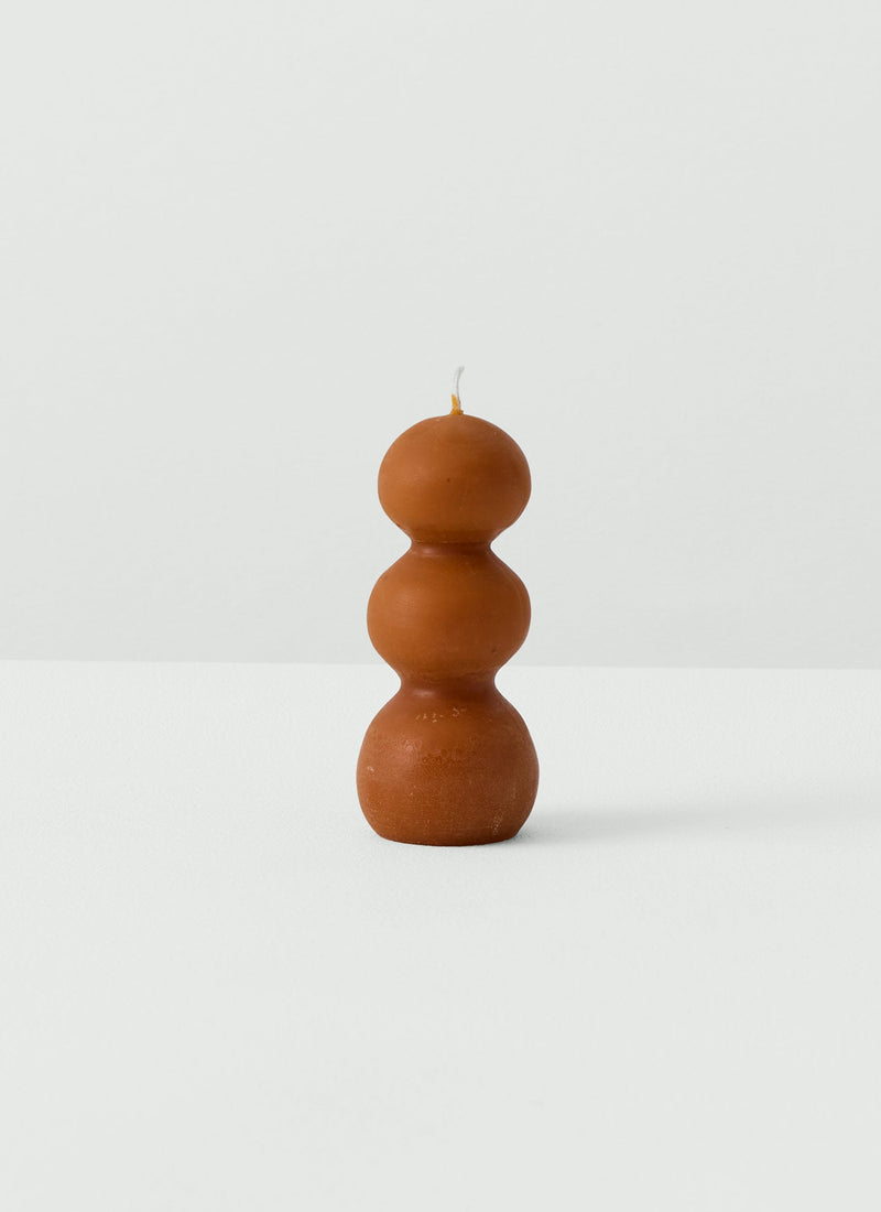 Terra Sculptural Beeswax Candle | Honey