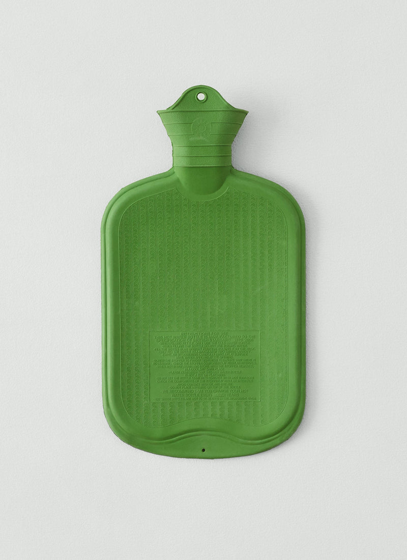 Natural Rubber Hot Water Bottle | Vibrant Green