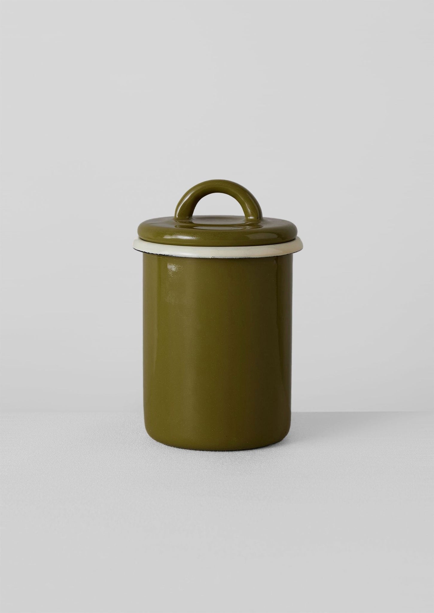 Enamel Storage Jar | Olive