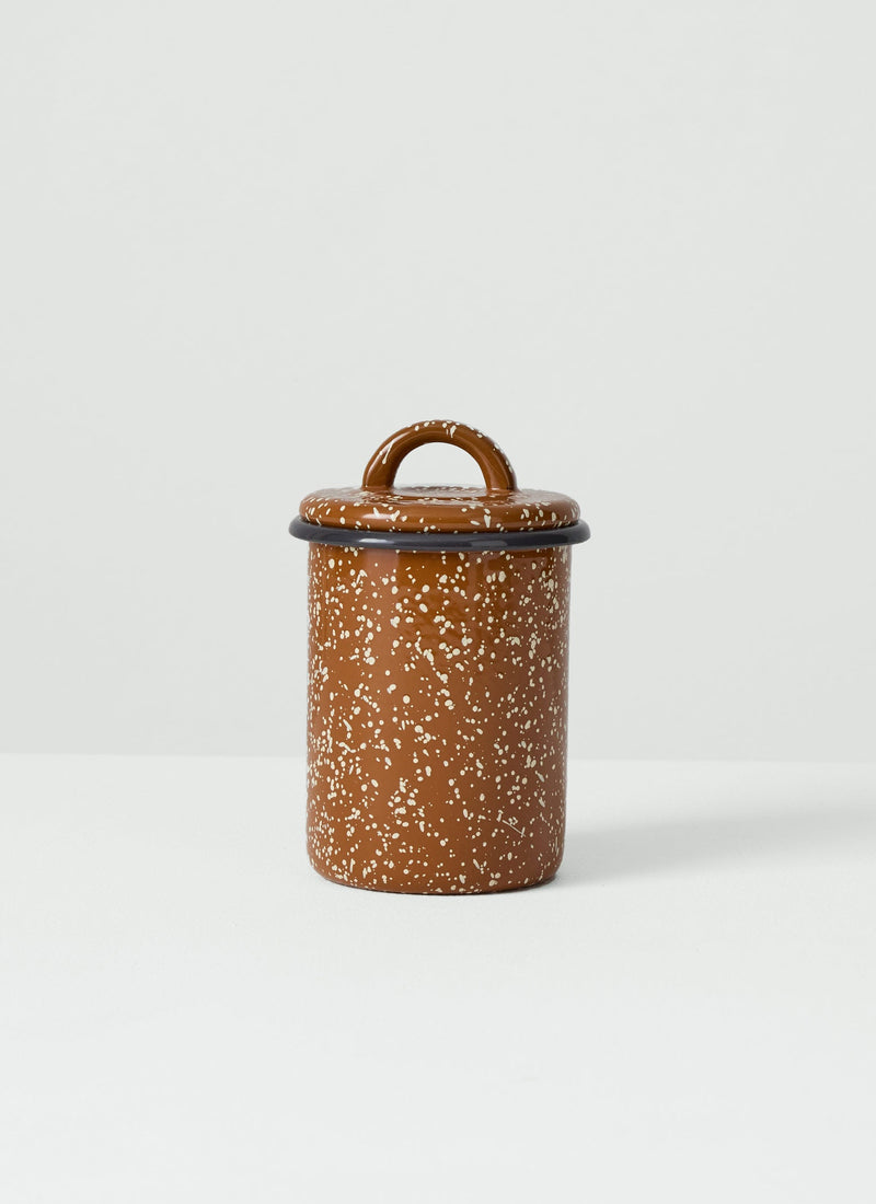 Speckle Enamel Storage Jar | Cumin/Cream