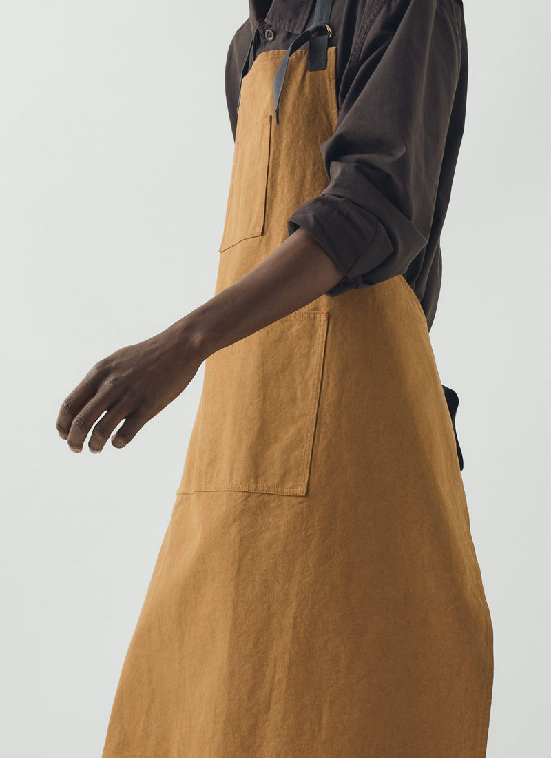 Cotton Canvas Project Apron | Brown Ochre
