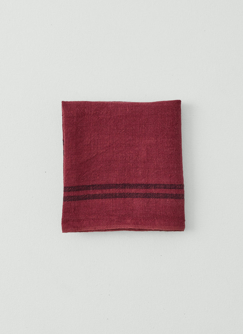 Charvet Linen Tea Towel | Russet Red