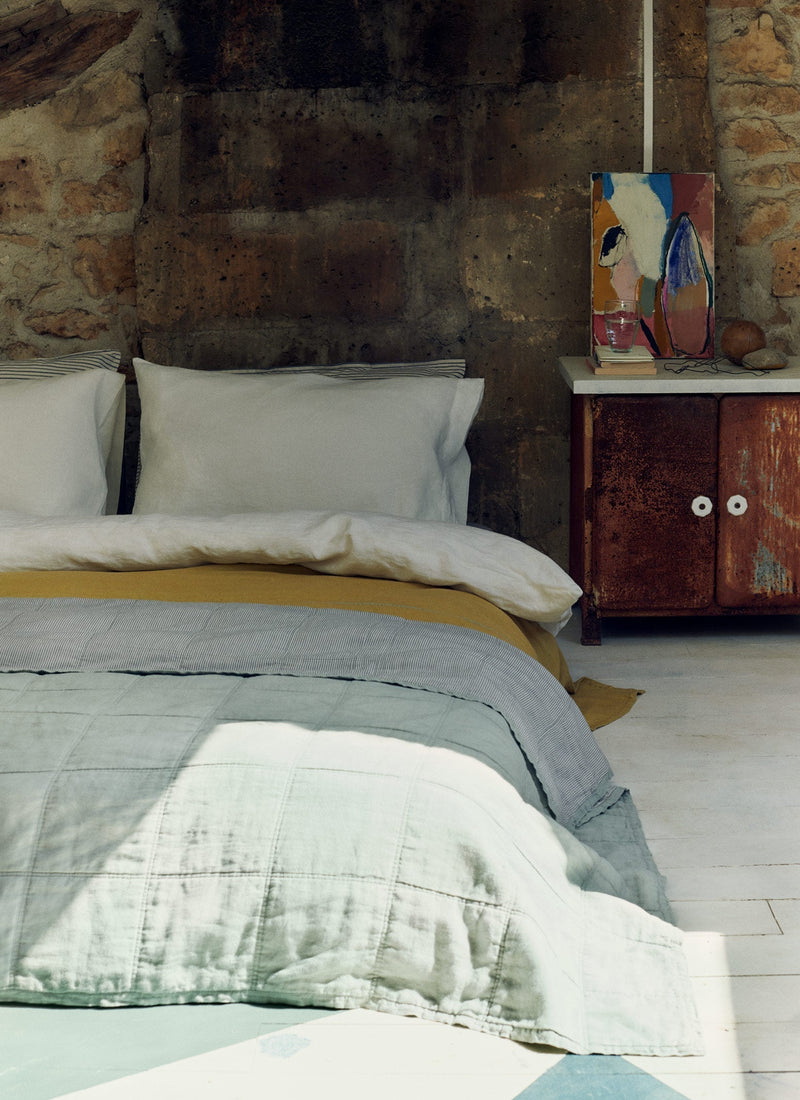 Washed Linen Cotton Duvet Cover | Ecru