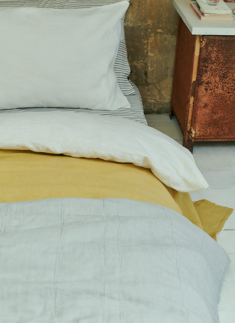 Washed Linen Cotton Duvet Cover | Ecru