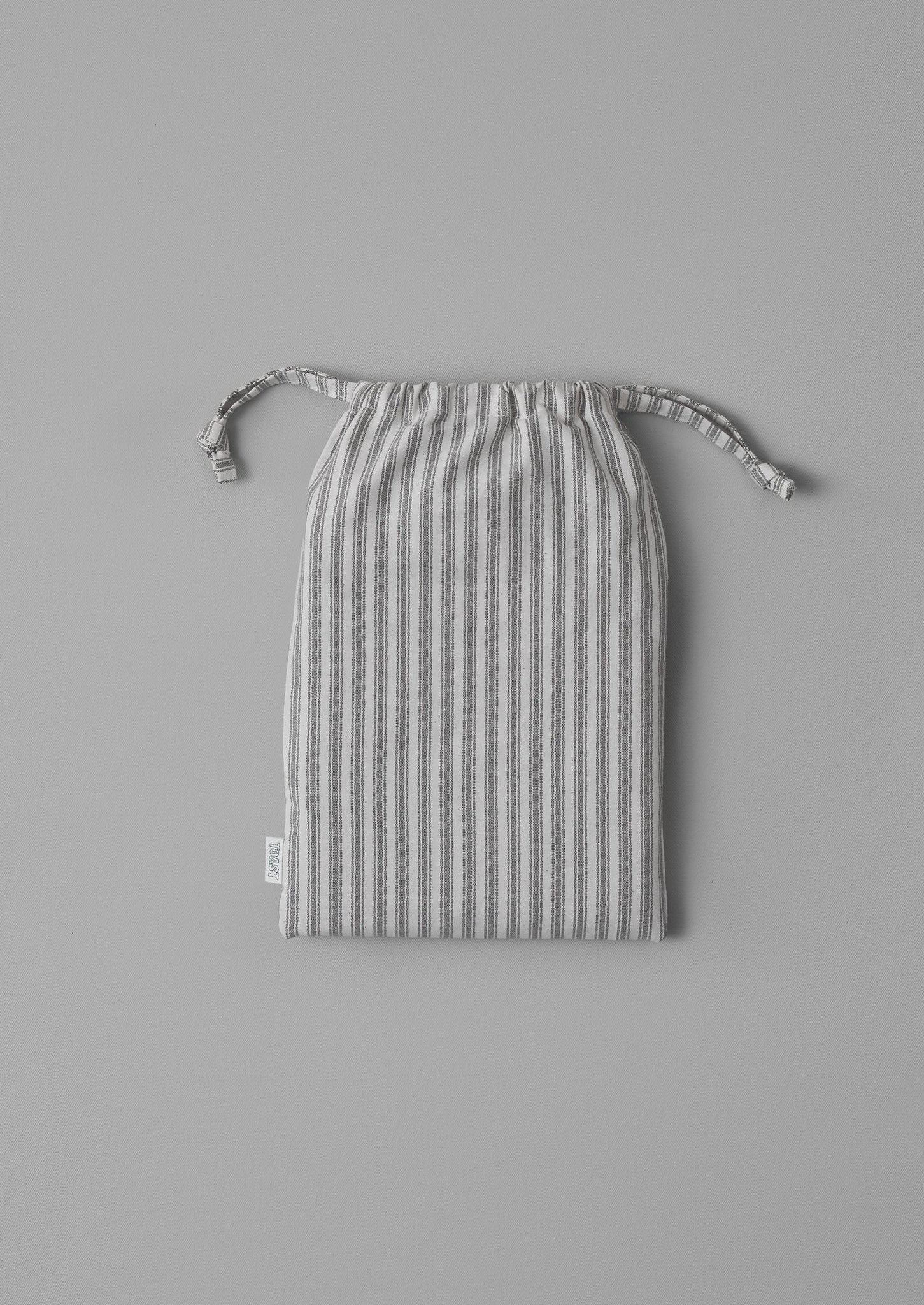 Organic Cotton Ticking Stripe Oxford Pillowcase | Ecru/Graphite