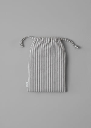 Organic Cotton Ticking Stripe Oxford Pillowcase | Ecru/Graphite