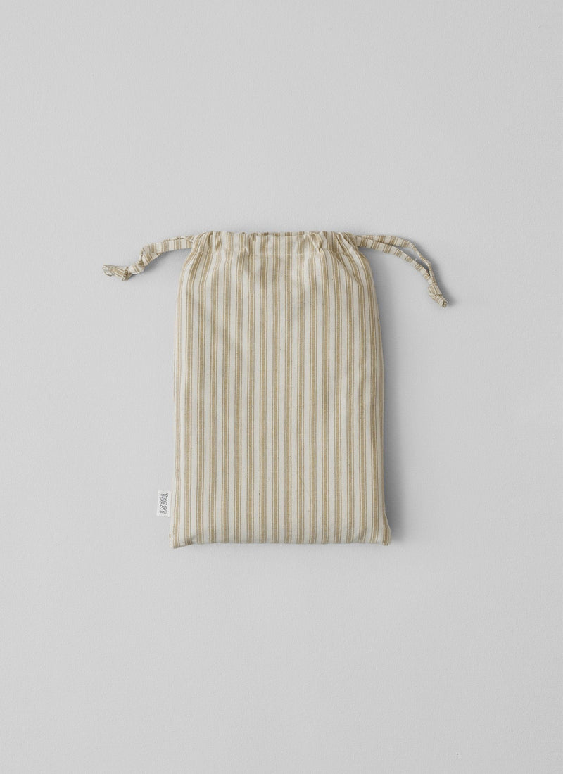 Organic Cotton Ticking Stripe Oxford Pillowcase | Ecru/Straw