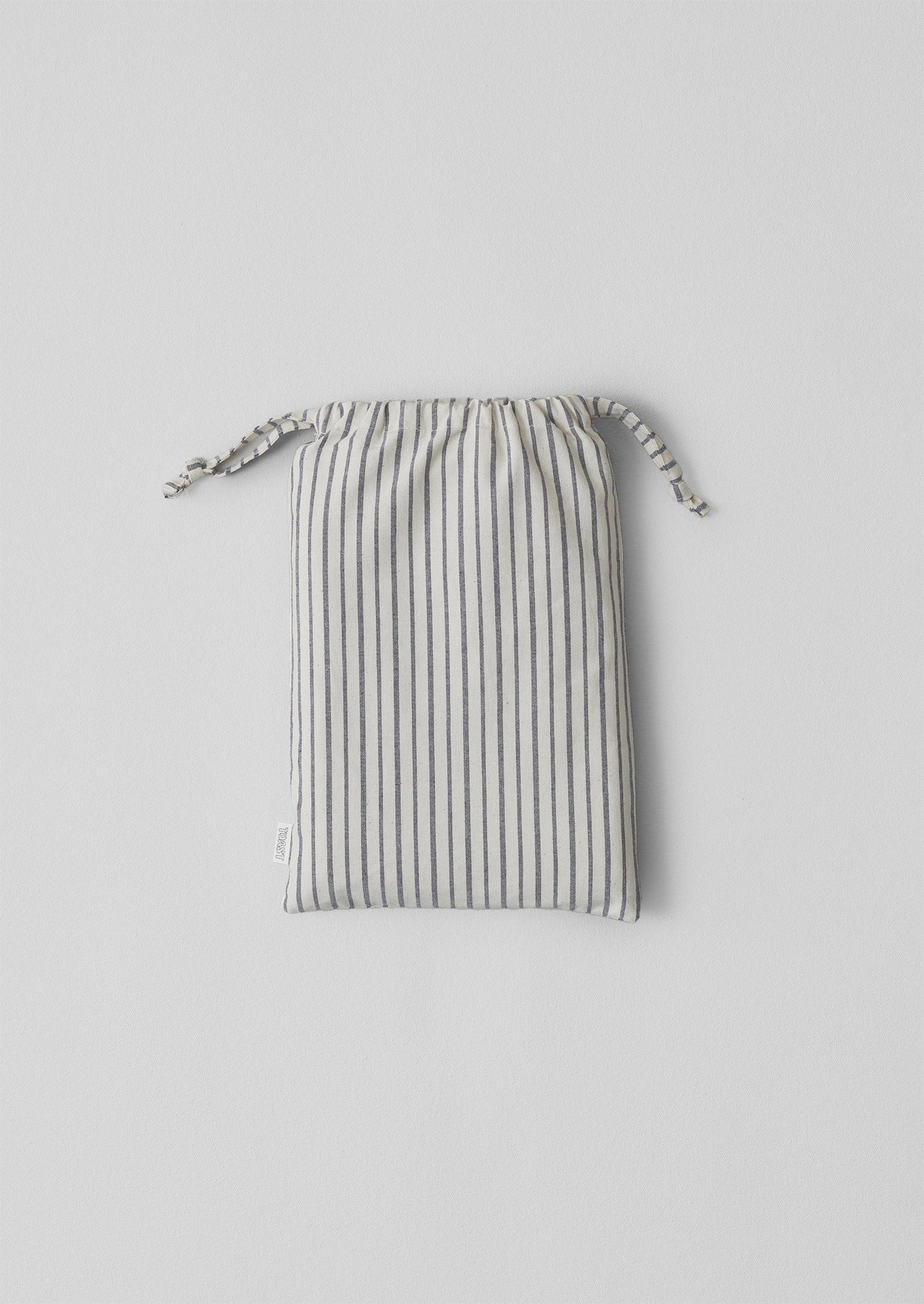 Organic Cotton Pajama Stripe Oxford Pillowcase | Navy/Ecru