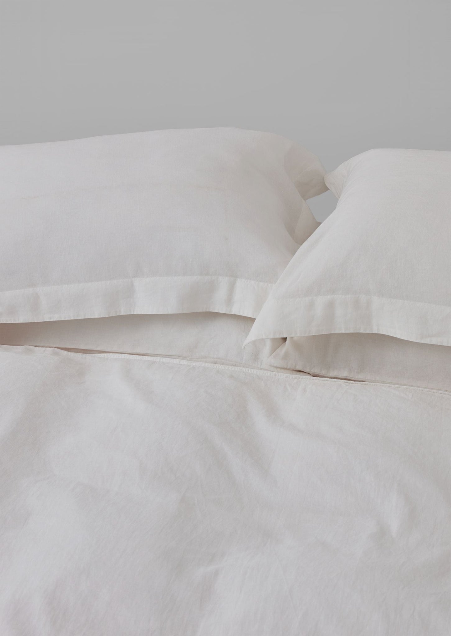 Washed Linen Cotton Oxford Pillowcase Set | Ecru