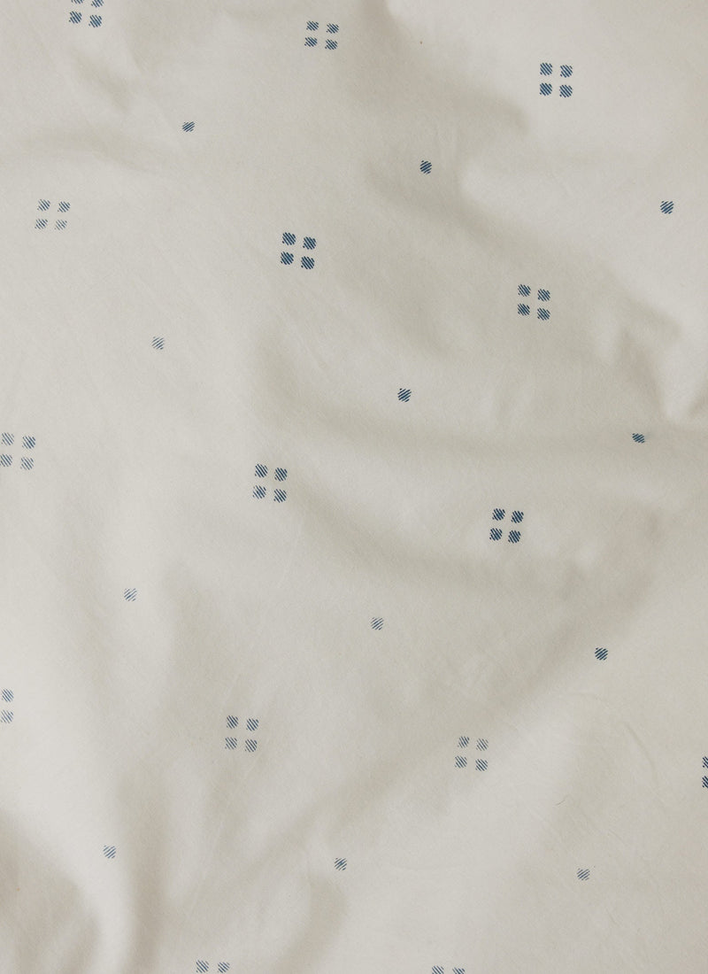 Rowan Print Duvet Cover | Ecru/Soft Blue