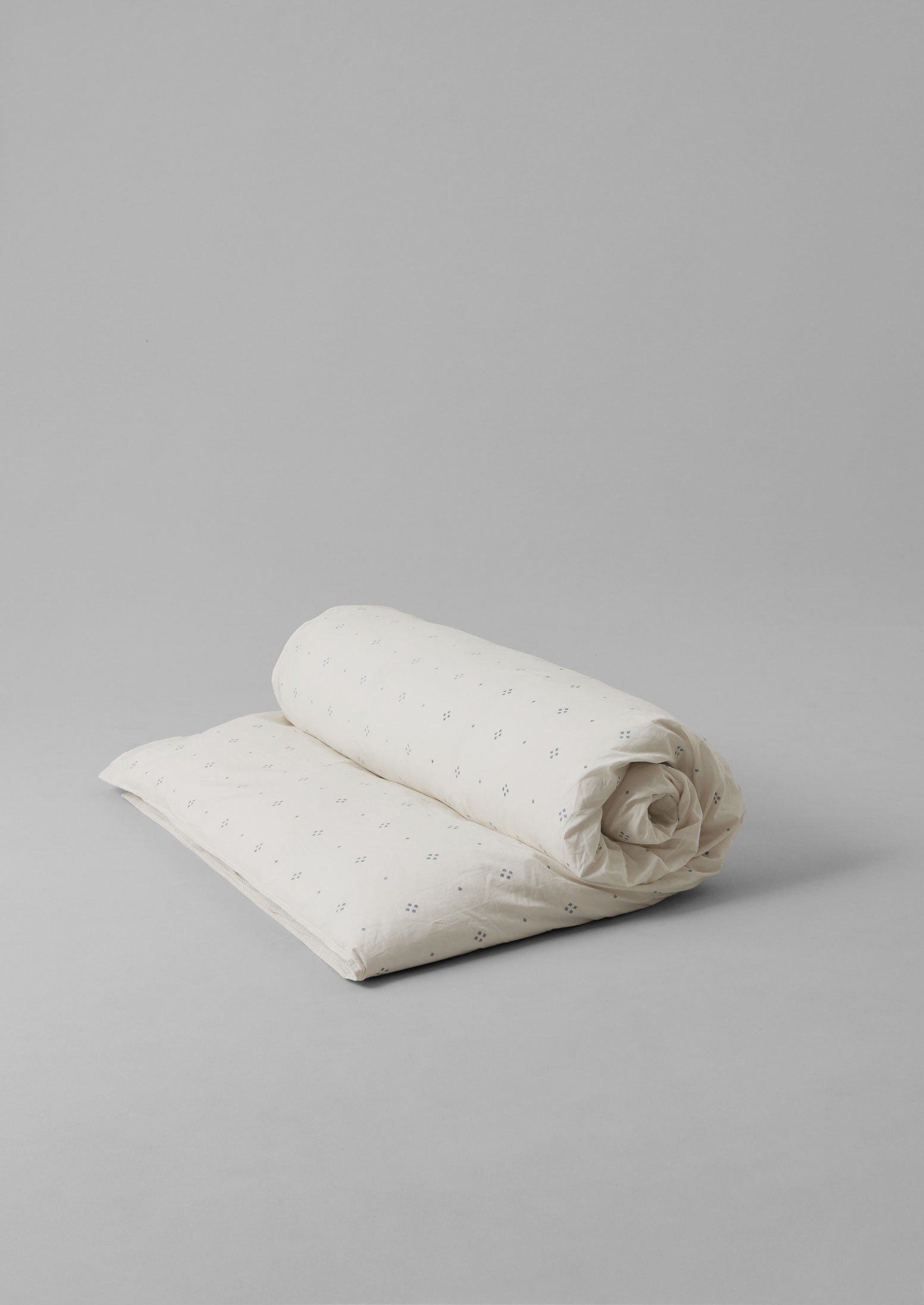 Rowan Print Duvet Cover | Ecru/Soft Blue | TOAST