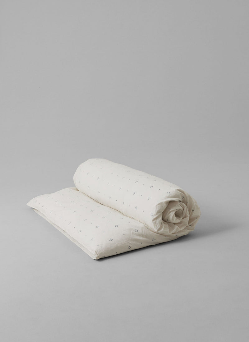 Rowan Print Duvet Cover | Ecru/Soft Blue