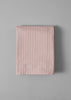 Organic Cotton Ticking Stripe Flat Sheet | Ecru/Rose