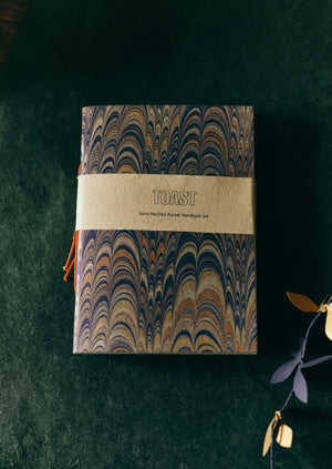 Hand Marbled Pocket Notebook Set | Multi