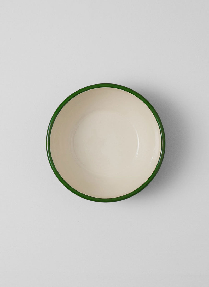 Enamel Salad Bowl | Cream/Leaf